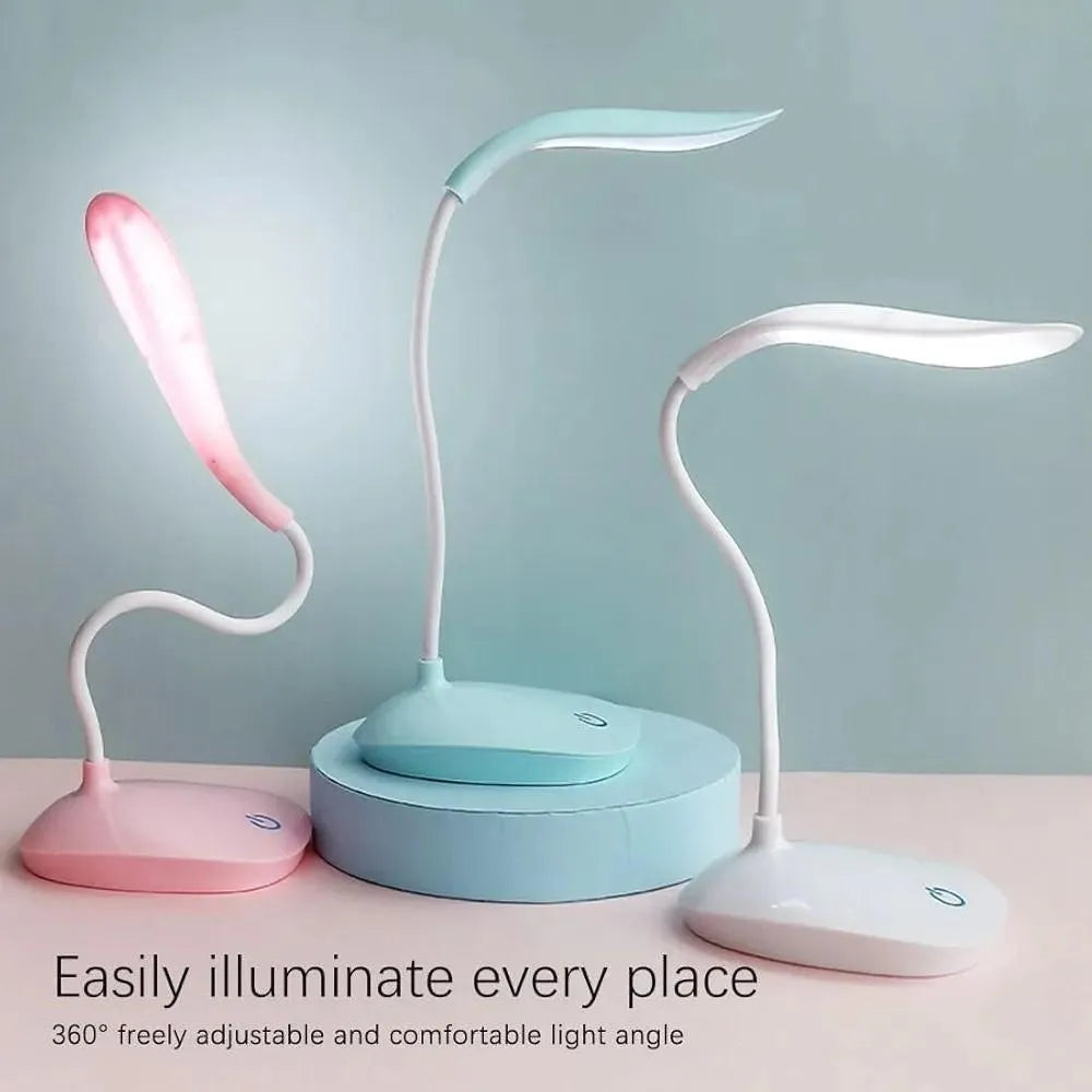 Rechargeable Multicolor LED Desk Lamp – ABS Plastic Touch Light