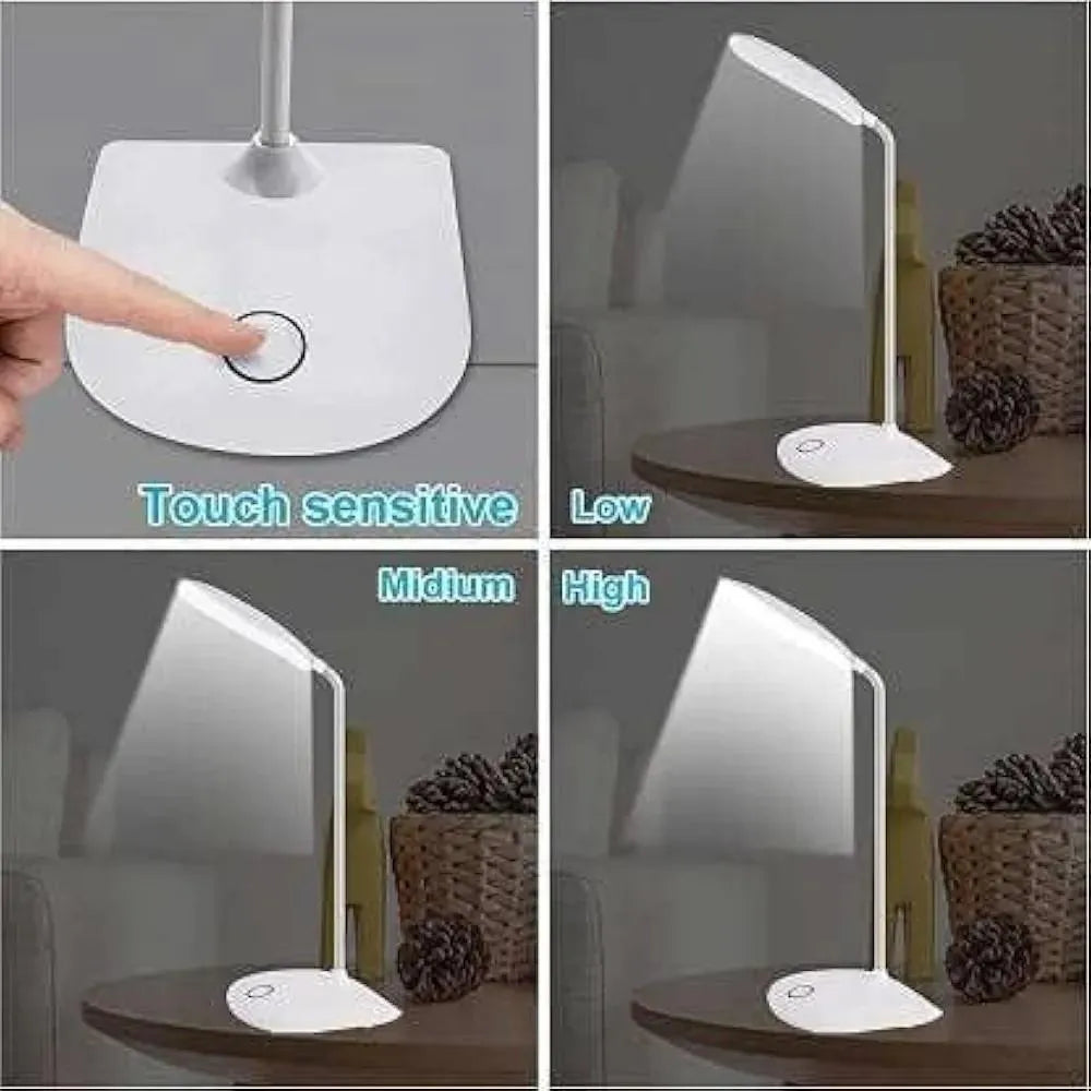 Rechargeable Multicolor LED Desk Lamp – ABS Plastic Touch Light
