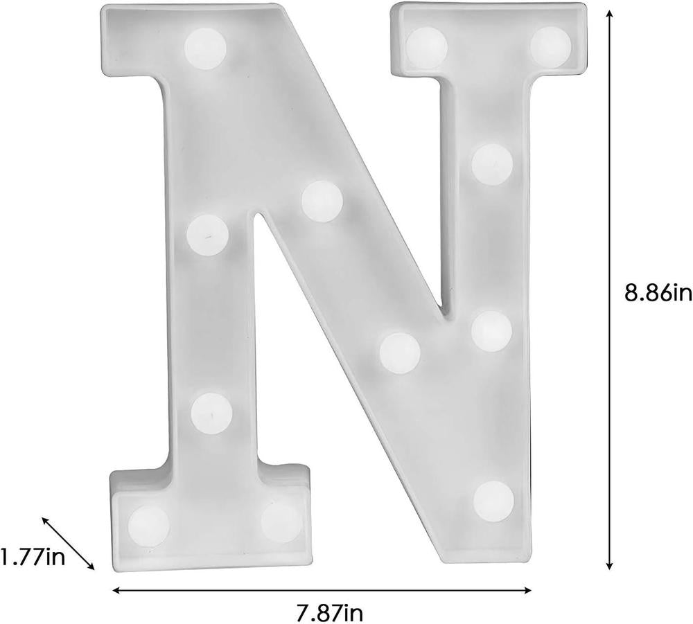 LED Battery Operated Alphabet Light – Decorative Letter Lamp for Home & Events