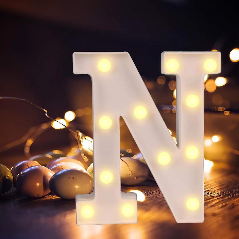 LED Battery Operated Alphabet Light – Decorative Letter Lamp for Home & Events